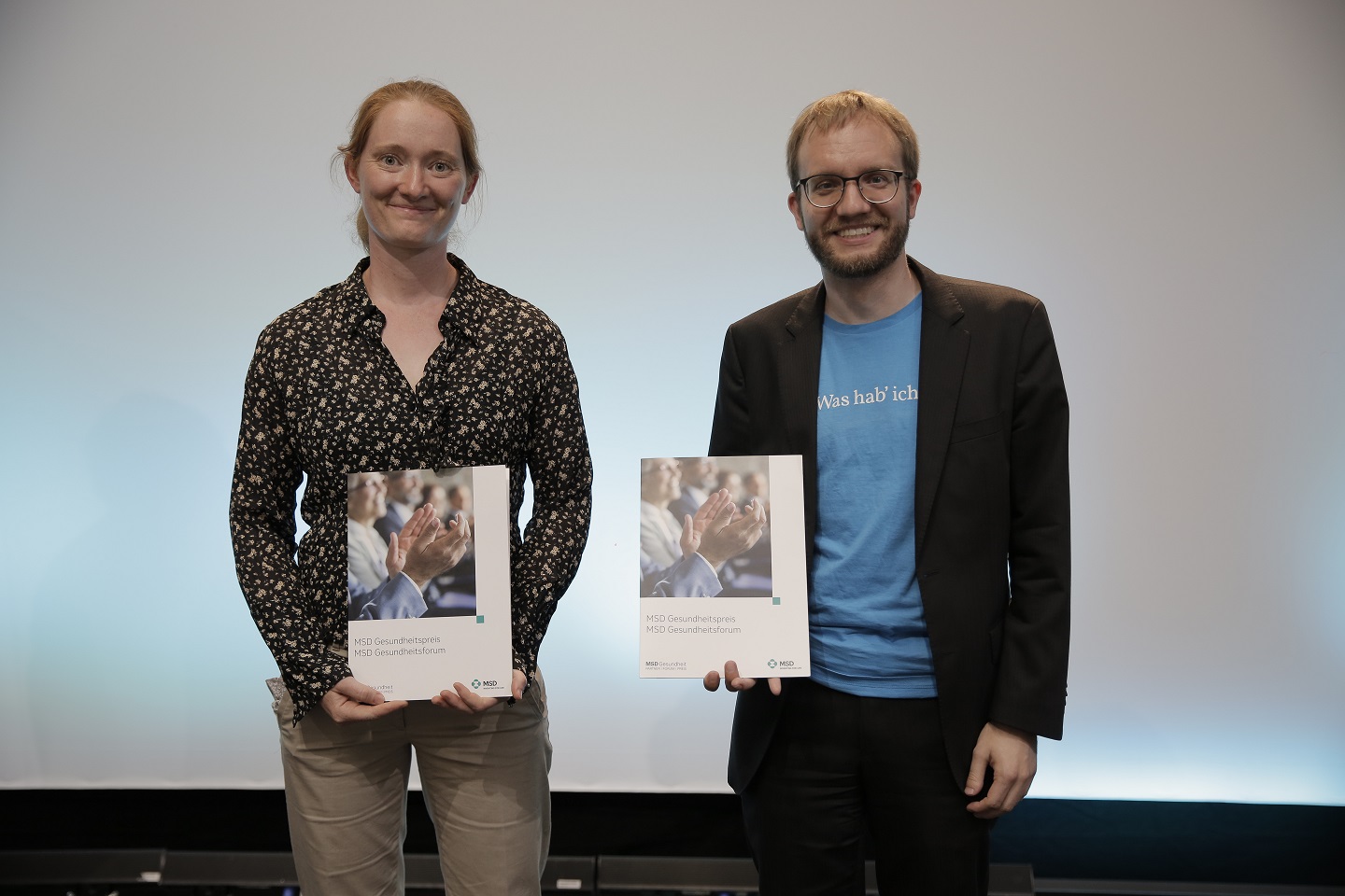 Ansgar Jonietz und Rebekka Post beim MSD Gesundheitspreis